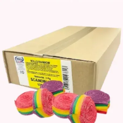 Rainbow Rolls, wholesale Swedish candy