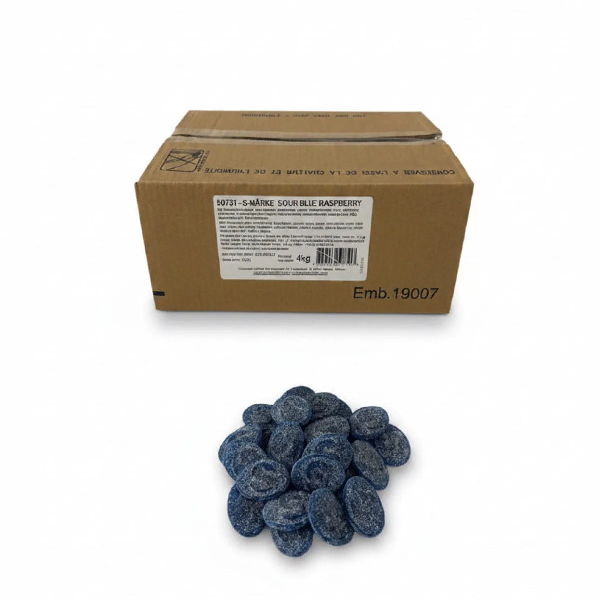 S-Märke S Marke Sour Blue Raspberry Vegan, Swedish candy by the case (image 2 of 2)