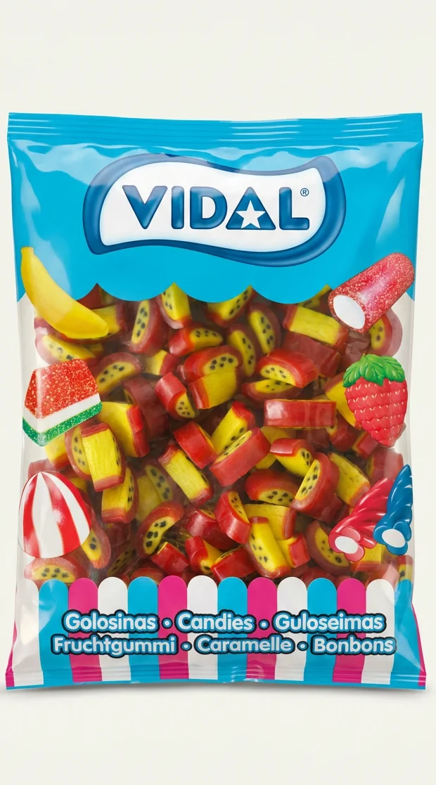 Vidal Vidal Passion fruit slices, Swedish candy by the case